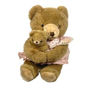 VTG Schmid Wind Up Musical Teddy Bear Gordon Fraser 1984 Momma Baby Dress Music